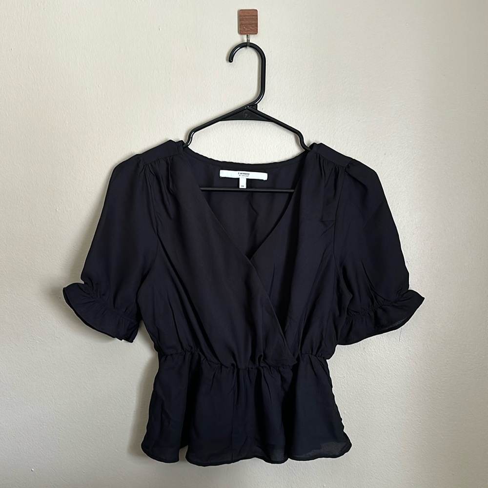 Black blouse work top